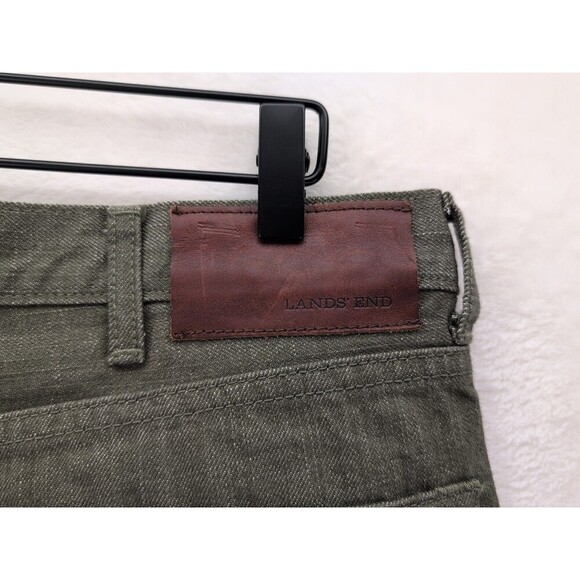 Lands' End Regular Fit Coupe Simple Olive/Green jeans Mens size 36x34 NWT - Picture 14 of 15